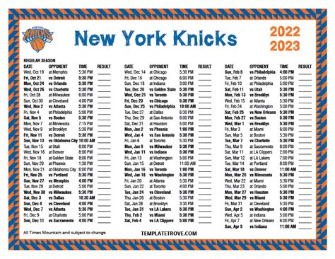 New York Knicks Playoff Schedule .